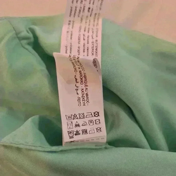 Zara Satin Corset Style Spagetti Straps Crop Top Green Womens Size Small - Picture 7 of 7